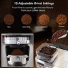 Sincreative CM5700 Brushed Stainless Steel 20 Bar Semi Automatic Espresso Machine and Latte Coffee Maker with Grinder and Steam Wand - image 4 of 4