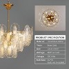 Siljoy Modern Gold Crystal Chandelier, 24-inch Glass Kitchen Island Lights, 10 Lights Dining Room Hanging Pendant Light Fixture D 23.62" x H 19.68" - 4 of 4