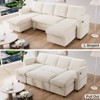 Vipbear 81" Sleeper Sofa Bed with Pull Out Bed, L Shaped Couch Sectional Sleeper Sofa - 3 of 4