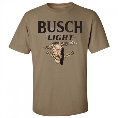Mens Busch Light Hunting Duck Camo Brown Colorway T-Shirt