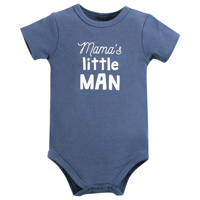 Hudson Baby Infant Boy Bodysuit, Short and Sock, Mamas Little Man, 3 of 5