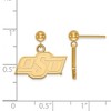 Black Bow Jewelry 14k Yellow Gold Oklahoma State Cowboys NCAA Dangle Earrings - 2 of 3