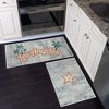 Sussexhome Non Skid Washable Kitchen Runner Rugs Set of 2 - Multipurpose Low Pile Area Rugs for Laundry Room, Entryway, Bathroom - Set of 44 x 24 and 31.5 x 20 Inches Floor Mats - 2 of 4