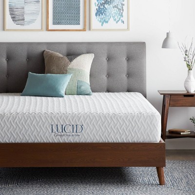 Lucid 10" Comfort Collection Plush Gel Memory Foam Mattress - Twin