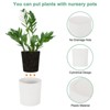 Unique Bargains Plastic Lightweight Modern Design Plant Pot Round 2 Pcs - 2 of 4