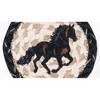 Earth Rugs Stallion Coaster – 5"x5" Braided Jute with Running Horse Silhouette for Western, Ranch, or Equestrian Decor - 3 of 3