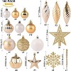 Aoibox 100 Pack Shatterproof Christmas Ball Ornaments Assorted Hanging Tree Decor Set with Reusable Gift Box for Holiday Home Gold - 2 of 4