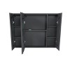 SEVOBAL Bathroom Storage Cabinet Modern Mirror Cabinet with Cosmetic Rack and Hair Dryer Holder for Organized Space, Grey, 35.43"*27.56"*4.92" - 4 of 4