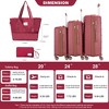 Wooakway 5-Piece Set, PP Hardshell Carry on Luggage Set with TSA Lock Carry On Suitcase Luggage Durable Suitcase - 2 of 4