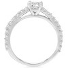 Pompeii3 1 1/2 Ct Round Cut Diamond Engagement Ring Single Row 14k White Gold - 4 of 4
