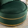 CAVINAS 360° Swivel Barrel Arm Chair,Velvet Accent Chair with Oversized Cushions for Living Room,Bedroom,Apartment - 4 of 4
