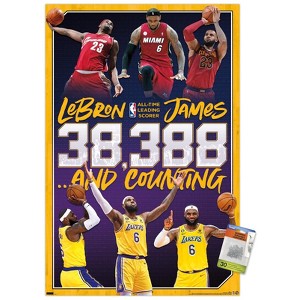 Trends International NBA League - LeBron James All-Time Scoring Leader Unframed Wall Poster Prints - 1 of 4