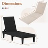 Costway Patio Lounge Chair Recliner Chair with 3-Position Adjustable Backrest & Cushion Blue/Gray/Orange/Red/White - 3 of 3
