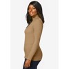 Jessica London Women's Plus Size Ribbed Cotton Turtleneck Sweater - 4 of 4