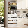 Aheaplus 80"H Pantry Cabinet with Adjustable Shelves and Drawers - 2 of 4
