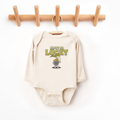 The Juniper Shop Happy Go Lucky Pot Of Gold Baby Long Sleeve Bodysuit