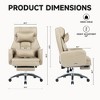 Lyngins Ergonomic Office Chair with Hidden Footrest, Tech Leather Home Office Desk Chair, Swivel Computer Chair with Lumbar Support Headrest - 3 of 4