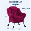 GustoWave Oversized Lazy Chair with Armrest and Side Pocket, Comfy Accent Lounge Chair, Leisure Sofa Armchair for Living Room - 2 of 4