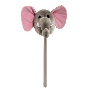 Ponyland Grey Plush Action Elephant Stick w/ Music - 1 of 4