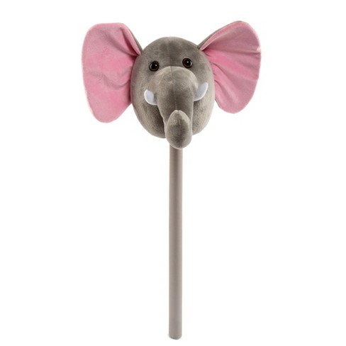 Ponyland Grey Plush Action Elephant Stick w/ Music - image 1 of 4