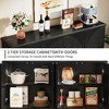 Lirago, Black/ 2-Tier Shelves & 2 Push-to-Open Doors – Modern Storage Cabinet, applicable to various spaces - 4 of 4