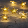 Northlight Battery Operated Star Christmas Light Set - Warm White LED - 6.5' Silver Wire - 20ct - 2 of 3