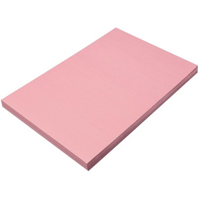 SunWorks Heavyweight Construction Paper, 12 x 18 Inches, Pink, 100 Sheets