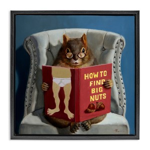 Stupell Industries Squirrel Reading Sassy Book, 18" x 18" - 1 of 4