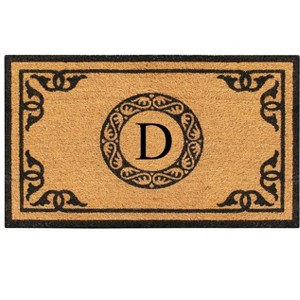 A1HC Natural Coir Door Mat 24x39, Anti-Shed Treated Durable Doormat for Outdoor Entrance Monogrammed - 1 of 4