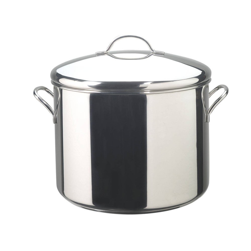 Photos - Pan Farberware Classic Series 16qt Stainless Steel Induction Large Stockpot with Lid Silver: Dishwasher-Safe, 12" Diameter