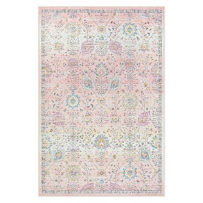 Lahome Vintage Full Coverage Classic Short Pile Velvet Rectangular Indoor Area Rug