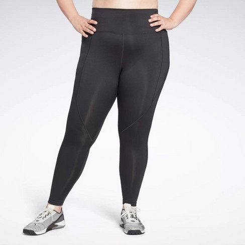 Reebok Workout Ready Pant Program High Rise Leggings (Plus Size) Womens  Athletic Leggings 4X Short Night Black