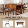 NicBex Modern 5-Piece Drop Leaf Dining Table Set – Square Extendable Dining Table with 4 Dining Chairs, Wood Kitchen Table with Under-Table Shelf - 2 of 4
