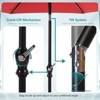 Sapphtopaz 9Ft Outdoor Patio Umbrella Beach Umbrella Market Table Umbrella with Push Button Tilt and Crank for Garden, Backyard, Pool - 2 of 4