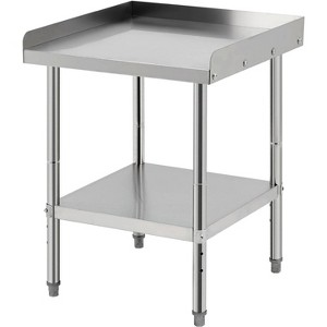 24x24x30 NSF Stainless Steel Equipment Stand, 400 lb Heavy-Duty Grill Table with Adjustable Legs & 2" Backsplash for Commercial Restaurant Kitchen - 1 of 4