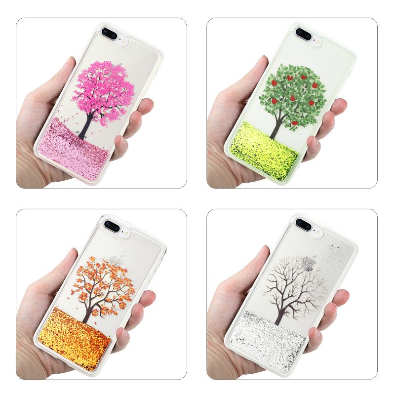 Reiko iPhone 8 Plus Clear Bumper Cases(4Pcs) with Tree Design in Four Seasonal Colors _X000d_, 3 of 4