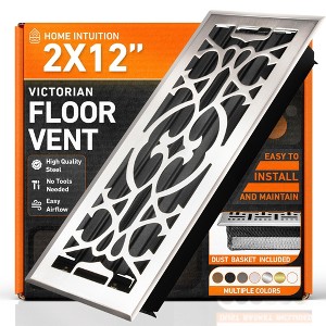 Victorian Floor Register Vent with Mesh Cover Trap - 1 of 4