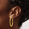 Chisel Stainless Steel Polished Yellow IP-plated 3mm Hinged Hoop Earrings - 3 of 4