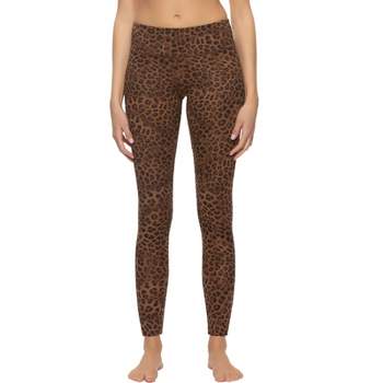 Felina Women's Sueded Athletic Leggings, Slimming Waistband (raven Leopard,  X-small) : Target