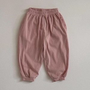 MyKids-USA Children's Summer Unisex Solid Color Thin Breathable Pants Casual Kids Trousers - 1 of 4