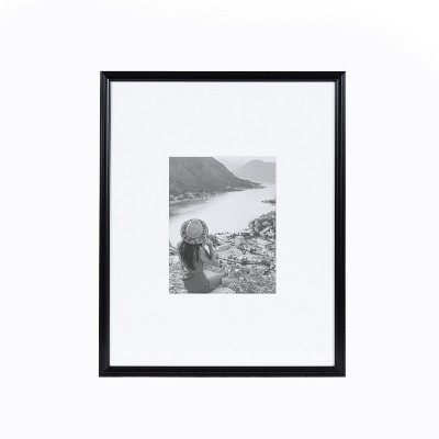 Black Polystyrene 16x20 Picture Frame Set with Glass Cover