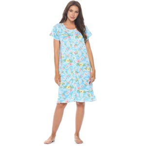 Casual Nights Women's Super Soft Yummy Nightshirt, Short Sleeve Nightgown, Night Dress with Fun Prints & Patterns - 1 of 4