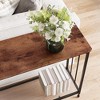 Narrow Console Table with Engineered Wood Shelf and Metal Frame, Small Entryway Sofa Table for Living Room, Foyer, Bedroom, Behind Couch - 2 of 4