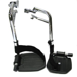 Invacare Wheelchair Legrest with Heel Loops, Swing-Away Design & Flip-Up Aluminum Footplate - 1 of 4