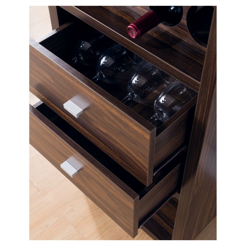 Iohomes Sierri Contemporary Wine Cabinet Dark Walnut - HOMES: Inside + Out, 6 of 7