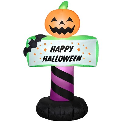 Gemmy Airblown Inflatable JOL Halloween Sign, 3.5 ft Tall, Multi