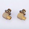 WOWOW 3/8 in. Male x 1/2 in. Female Connector Adapter, 90-Degree Brass Elbow Adapter Fitting(2 PCS) - 2 of 4