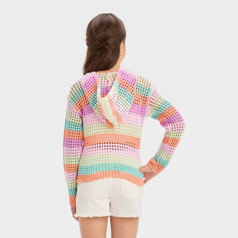 Girls' Open Knit Pullover Sweater - art class™, 3 of 7