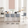 VECELO Set of 2/4 PU Leather Adjustable Bar Stools, Swivel Counter Chairs with Back - 2 of 4
