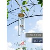 Nat & Jules Dean Crouser Cardinal Watercolor Red 26 x 4 Aluminum and Wood Wind Chime - 3 of 4